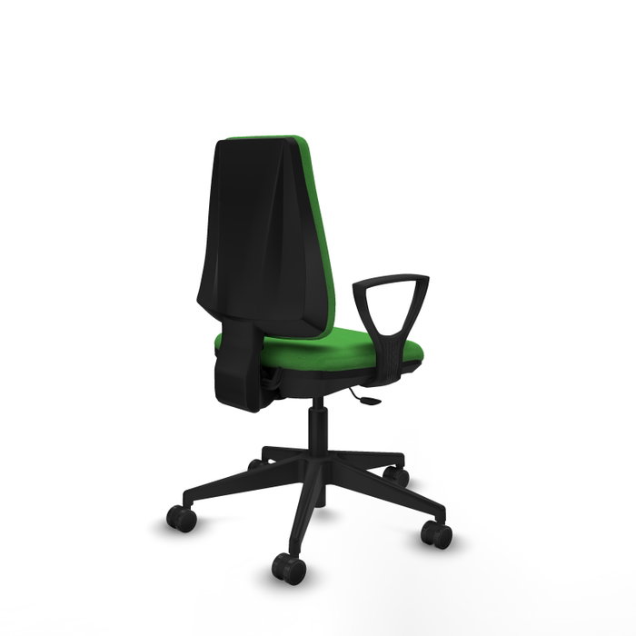 PIQUERAS Y CRESPO Silla de oficina Elche Verde con Brazos Fijos