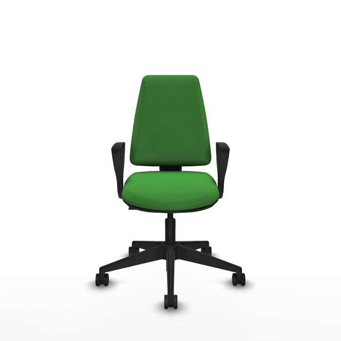 PIQUERAS Y CRESPO Silla de oficina Elche Verde con Brazos Fijos