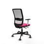PIQUERAS Y CRESPO Silla de oficina Haches con mecanismo Sincro/Traslack, Rosa y Blanco