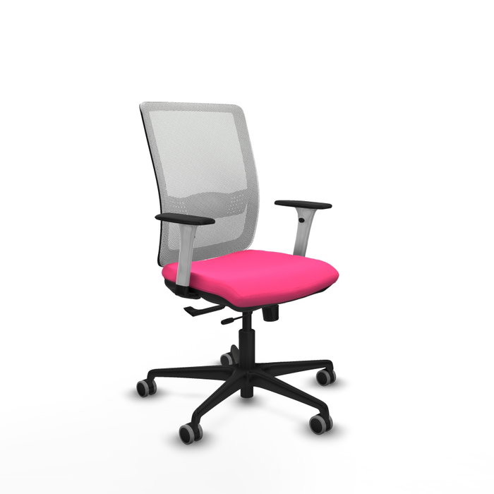 PIQUERAS Y CRESPO Silla de oficina Haches con mecanismo Sincro/Traslack, Rosa y Blanco PIQUERAS Y CRESPO Silla de oficina Haches con mecanismo Sincro/Traslack, Rosa y Blanco