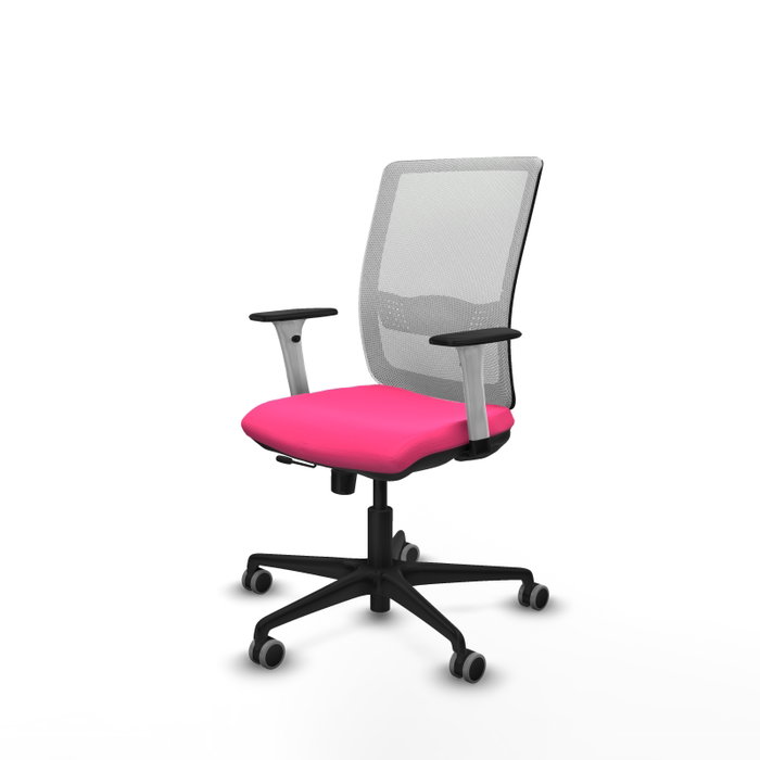 PIQUERAS Y CRESPO Silla de oficina Haches con mecanismo Sincro/Traslack, Rosa y Blanco PIQUERAS Y CRESPO Silla de oficina Haches con mecanismo Sincro/Traslack, Rosa y Blanco