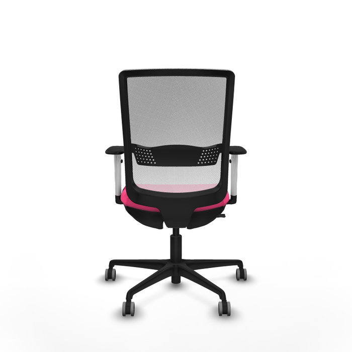PIQUERAS Y CRESPO Silla de oficina Haches con mecanismo Sincro/Traslack, Rosa y Blanco PIQUERAS Y CRESPO Silla de oficina Haches con mecanismo Sincro/Traslack, Rosa y Blanco