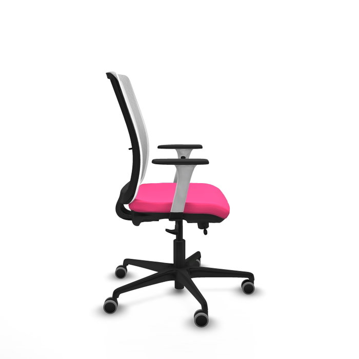 PIQUERAS Y CRESPO Silla de oficina Haches con mecanismo Sincro/Traslack, Rosa y Blanco PIQUERAS Y CRESPO Silla de oficina Haches con mecanismo Sincro/Traslack, Rosa y Blanco