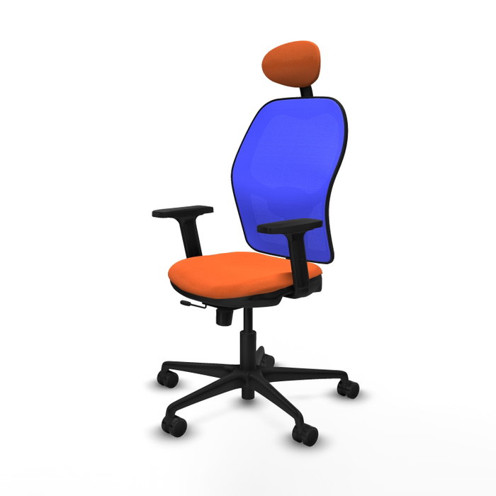 PIQUERAS Y CRESPO Silla de oficina Jorquera con Mecanismo Sincro/Traslack Naranja y Azul PIQUERAS Y CRESPO Silla de oficina Jorquera con Mecanismo Sincro/Traslack Naranja y Azul