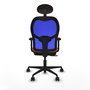 PIQUERAS Y CRESPO Silla de oficina Jorquera con Mecanismo Sincro/Traslack Naranja y Azul