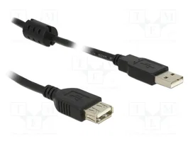 DeLOCK 83401 Cable de extensión USB 2.0 Tipo-A Macho a Hembra 0,5 m Negro