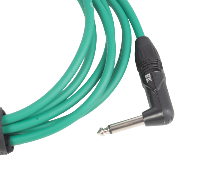Cable Ek Audio para Guitarra Jack Recto-Acodado 6 m Verde Cable Ek Audio para Guitarra Jack Recto-Acodado 6 m Verde