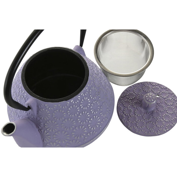 DKD Home Decor Pack de 2 Teteras de Hierro Colado 600ml, Malva y Verde DKD Home Decor Pack de 2 Teteras de Hierro Colado 600ml, Malva y Verde