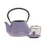 DKD Home Decor Pack de 2 Teteras de Hierro Colado 600ml, Malva y Verde