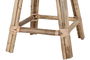 DKD Home Decor Taburete Balines Mimbre y Ratan Natural 37 x 49.5 x 37 cm