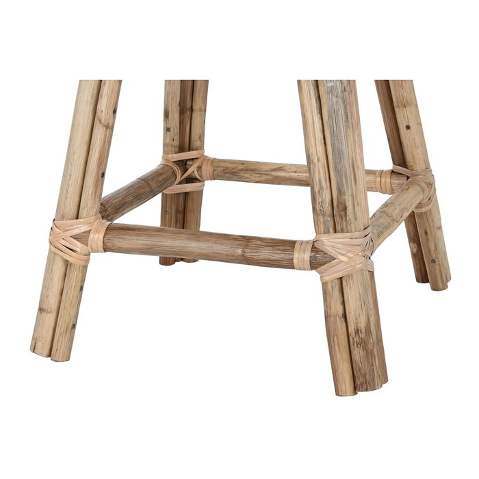 DKD Home Decor Taburete de Mimbre y Ratán Apilable Natural