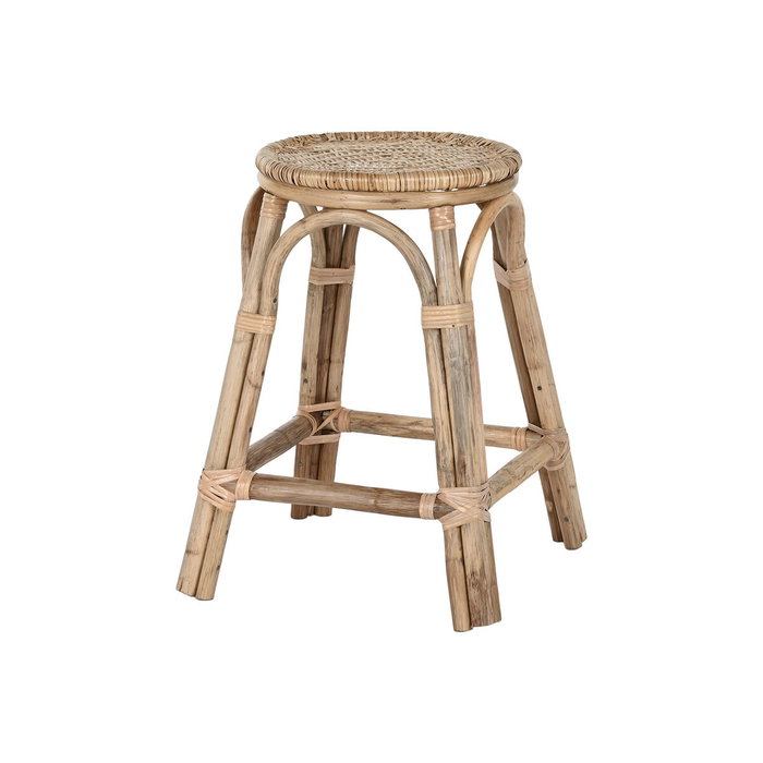 DKD Home Decor Taburete de Mimbre y Ratán Apilable Natural
