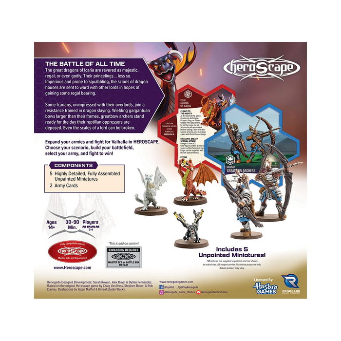 Heroscape expansión del ejército Embers of War: Greatbow Archers and Scions of Icaria *Edición Inglés*