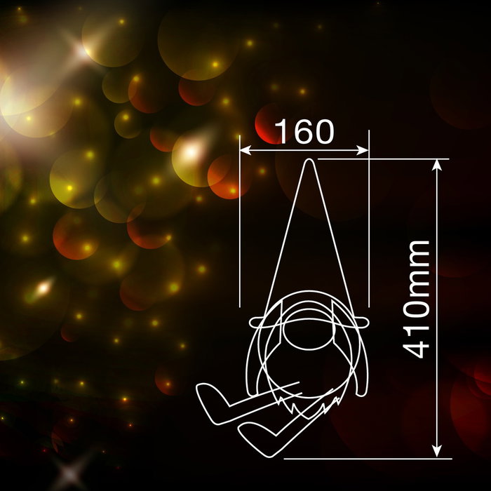 Bambasy Gnomo de Navidad LED Dremth con piernas colgantes Rojo y gris