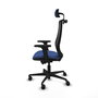 PIQUERAS Y CRESPO Silla de oficina Mardos con mecanismo Sincro/Traslack, Azul marino y Negro