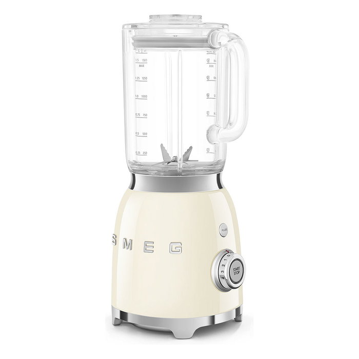 Smeg BLF03CREU Batidora de Vaso 1.5L 800W Función Impulso y Picahielos Color Pastel Crema