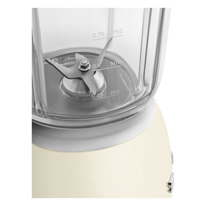 Smeg BLF03CREU Batidora de Vaso 1.5L 800W Función Impulso y Picahielos Color Pastel Crema