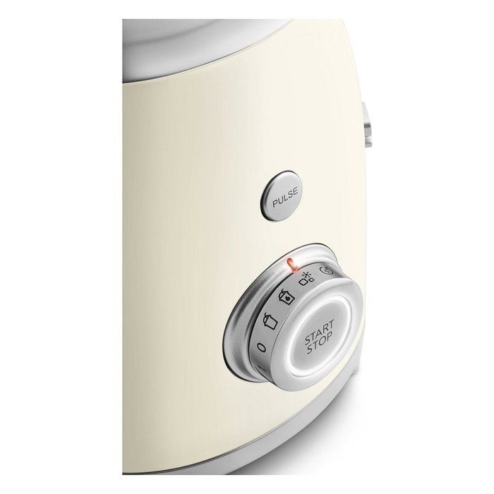 Smeg BLF03CREU Batidora de Vaso 1.5L 800W Función Impulso y Picahielos Color Pastel Crema