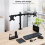 TooQ Soporte de Mesa para 2 Monitores DB1802TN-B Giratorio Inclinable hasta 8kg Negro
