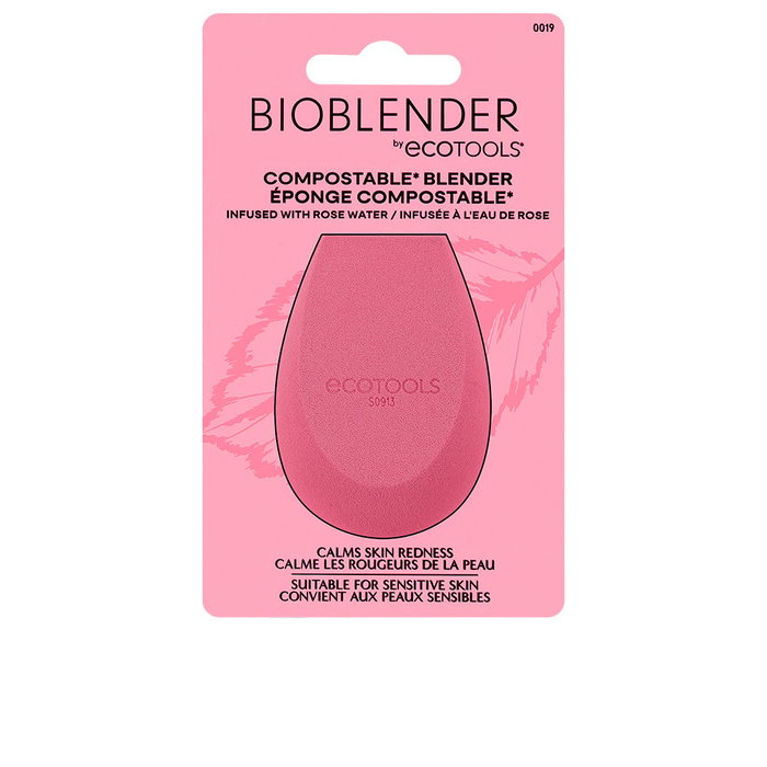 EcoTools Bioblender - Esponja de Maquillaje Infundida con Agua de Rosas para Aplicación de Base, Corrector y Polvo - Biodegradable, Vegana y Libre de Crueldad - 1 unidad EcoTools Bioblender - Esponja de Maquillaje Infundida con Agua de Rosas para Aplicación de Base, Corrector y Polvo - Biodegradable, Vegana y Libre de Crueldad - 1 unidad