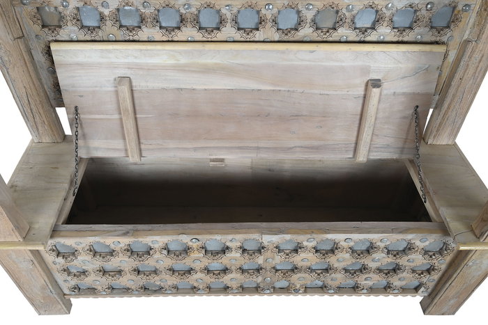 DKD Home Decor Banco Indio Natural Mango 190 x 54 x 215 cm DKD Home Decor Banco Indio Natural Mango 190 x 54 x 215 cm