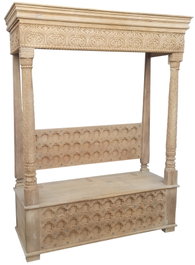 DKD Home Decor Banco de Mango Envejecido Natural