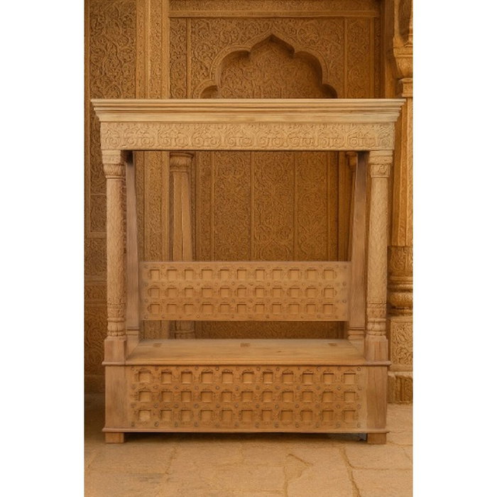DKD Home Decor Banco de Mango Envejecido Natural
