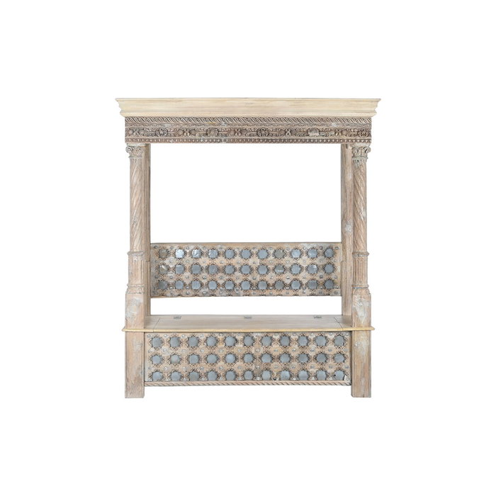 DKD Home Decor Banco de Mango Envejecido Natural