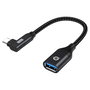 Conceptronic Adaptador USB-C a USB-A 3.0 OTG 90° Negro