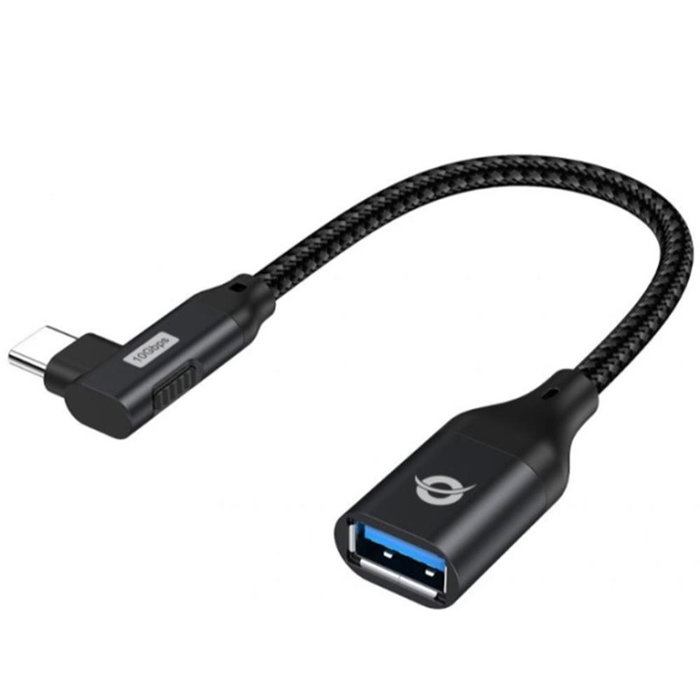 Conceptronic Adaptador USB Tipo C a USB Tipo A 3.0 OTG 90° Negro Conceptronic Adaptador USB Tipo C a USB Tipo A 3.0 OTG 90° Negro