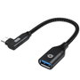 Conceptronic Adaptador USB Tipo C a USB Tipo A 3.0 OTG 90° Negro