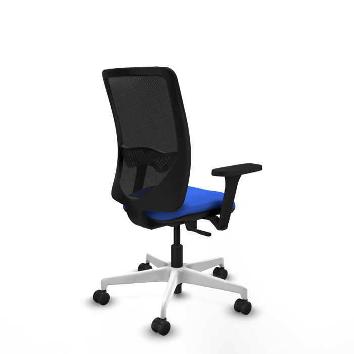 PIQUERAS Y CRESPO Silla de oficina Zulema con mecanismo Sincro, Tela Azul y Malla Negra