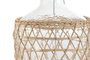 DKD Home Decor Lámpara de Sobremesa Cristal y Cuerda 28x28x45 cm