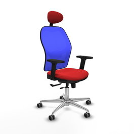 PIQUERAS Y CRESPO Silla de oficina Jorquera Rojo/Azul