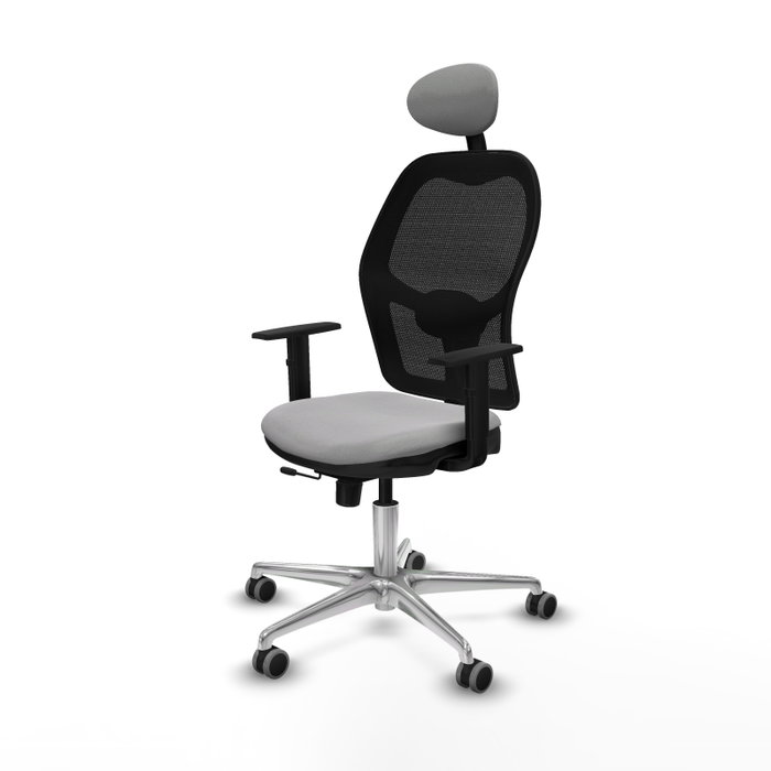PIQUERAS Y CRESPO Silla de oficina Jorquera con mecanismo Sincro/Traslack, Gris claro y Negro PIQUERAS Y CRESPO Silla de oficina Jorquera con mecanismo Sincro/Traslack, Gris claro y Negro