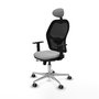 PIQUERAS Y CRESPO Silla de oficina Jorquera con mecanismo Sincro/Traslack, Gris claro y Negro