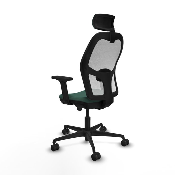 PIQUERAS Y CRESPO Silla de oficina Jorquera con mecanismo Sincro/Traslack Verde botella y Blanco PIQUERAS Y CRESPO Silla de oficina Jorquera con mecanismo Sincro/Traslack Verde botella y Blanco