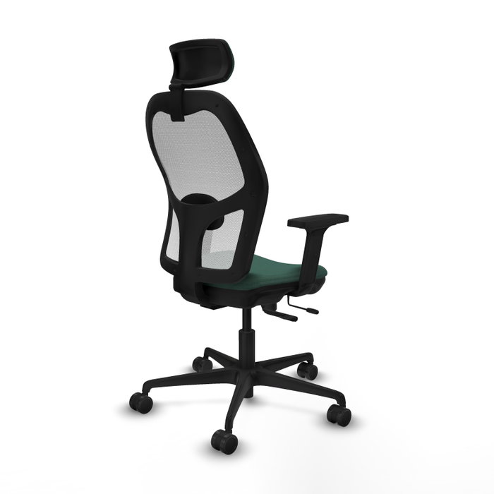 PIQUERAS Y CRESPO Silla de oficina Jorquera con mecanismo Sincro/Traslack Verde botella y Blanco PIQUERAS Y CRESPO Silla de oficina Jorquera con mecanismo Sincro/Traslack Verde botella y Blanco