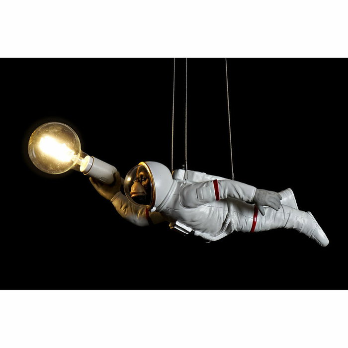 DKD Home Decor Lámpara de Techo Astronauta de Resina, Surtido de 2 Unidades (Negro y Blanco) inevitablemente