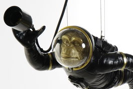 DKD Home Decor Lámpara Techo Astronaut Negro Blanco 14.5 x 20 x 46 cm (2 Unidades)