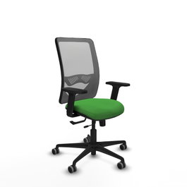 PIQUERAS Y CRESPO Silla de oficina Zulema con mecanismo Sincro/Traslack, Verde y Gris