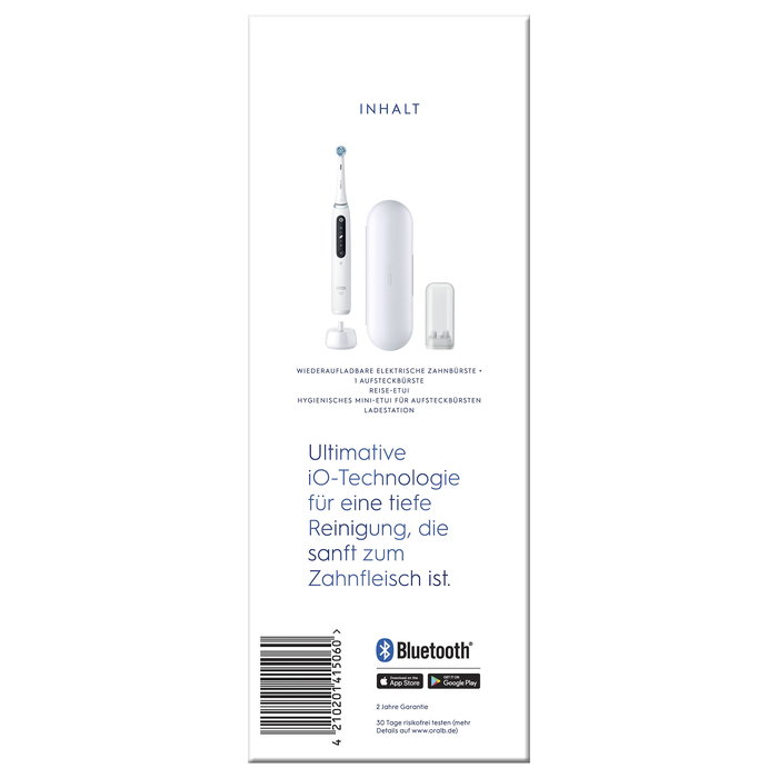 Oral-B iO Series 5 Cepillo Dental Oscilante Blanco con 5 Modos de Cepillado y Sensor de Presión, Recargable