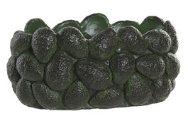 DKD Home Decor Centro de Mesa de Cemento Aguacates Verde 25x15x12 cm