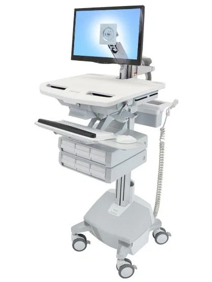 Ergotron StyleView Carro multimedia con brazo LCD y 6 cajones