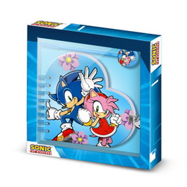Karactermania Sonic Diario Corazón con Llave y Bolígrafo Azul