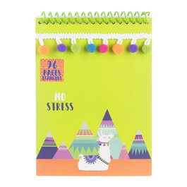 Home Deco Factory Libreta DinA5 Llama con Pompones