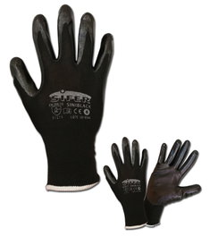 SIFER Guante Siniblack Titan Nitrilo Negro Nylon T=10