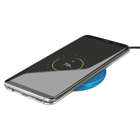 CARGADOR INALÁMBRICO TRUST URBAN PRIMO AZUL - TOCAR Y CARGAR - INDICADOR CARGA LED - PARA SMARTPHONES MÓVILES COMPATIBLES CON CARGA QI