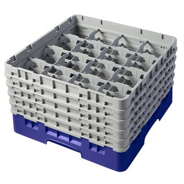 CAMBRO Cesta de lavado 16 comp. 5 alturas Azul marino