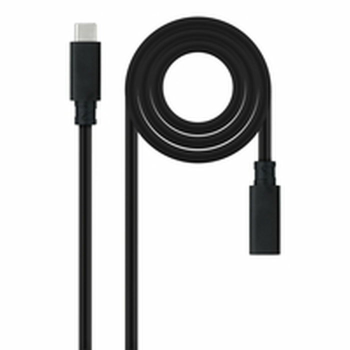 Nanocable Cable Prolongador USB-C 3.2 Gen2x2 20Gbps 100W 2m Negro Nanocable Cable Prolongador USB-C 3.2 Gen2x2 20Gbps 100W 2m Negro